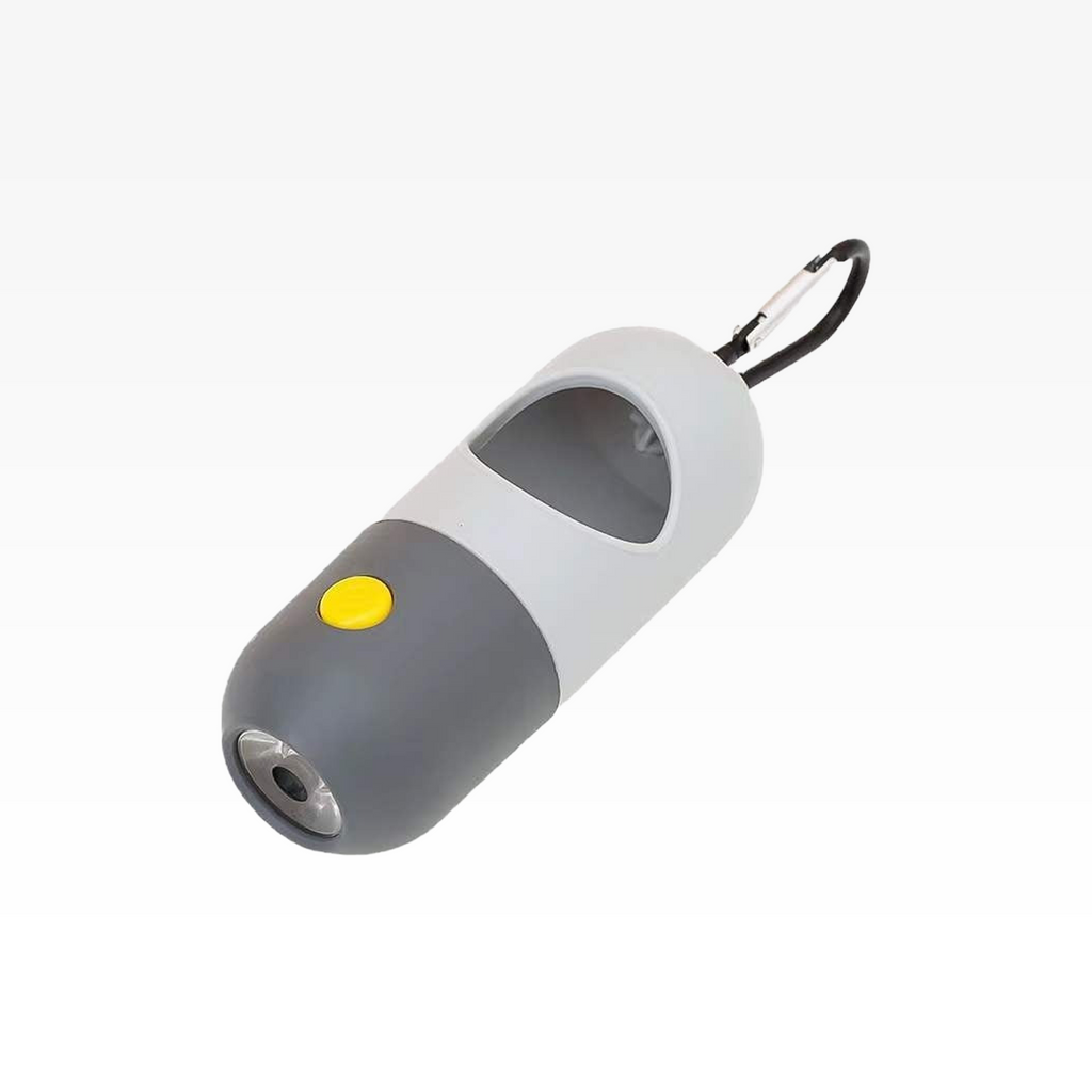 LED Poop Bag Dispenser with Flashlight