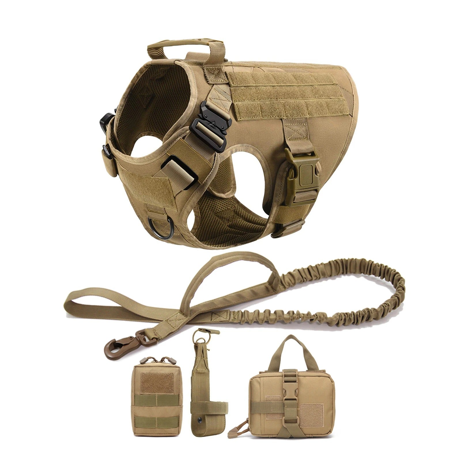 Tactical Training Dog Harness & Leash Set