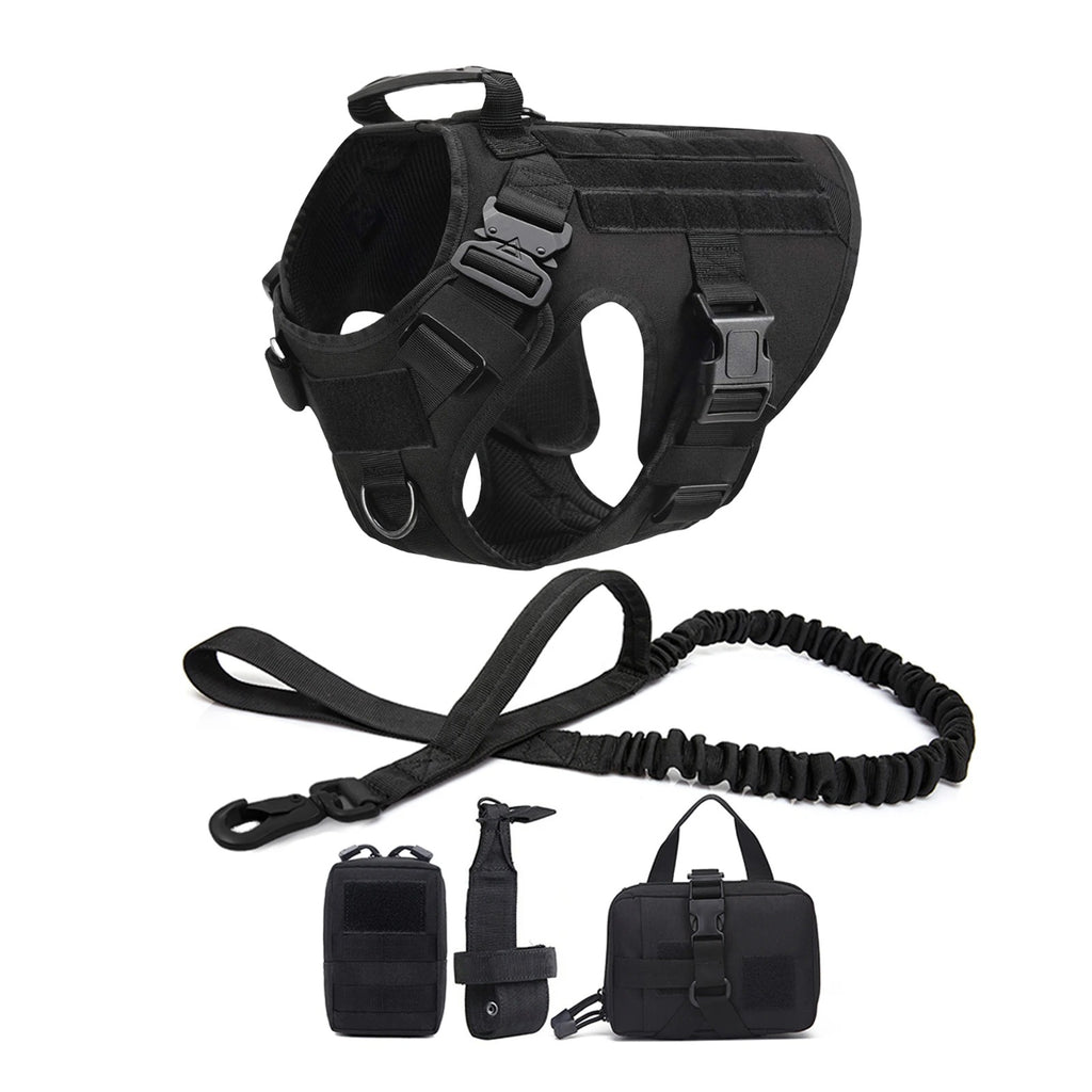 Tactical Training Dog Harness & Leash Set